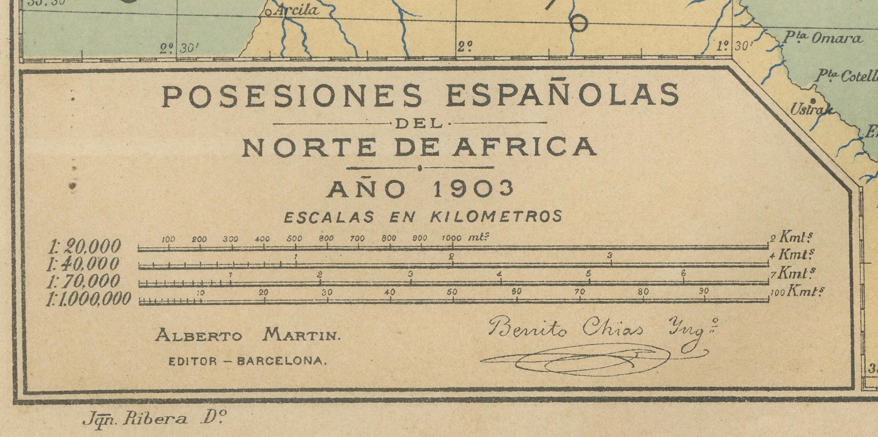 Crossroads of Continents: Spain's North African Enclaves in 1903 In Good Condition For Sale In Langweer, NL