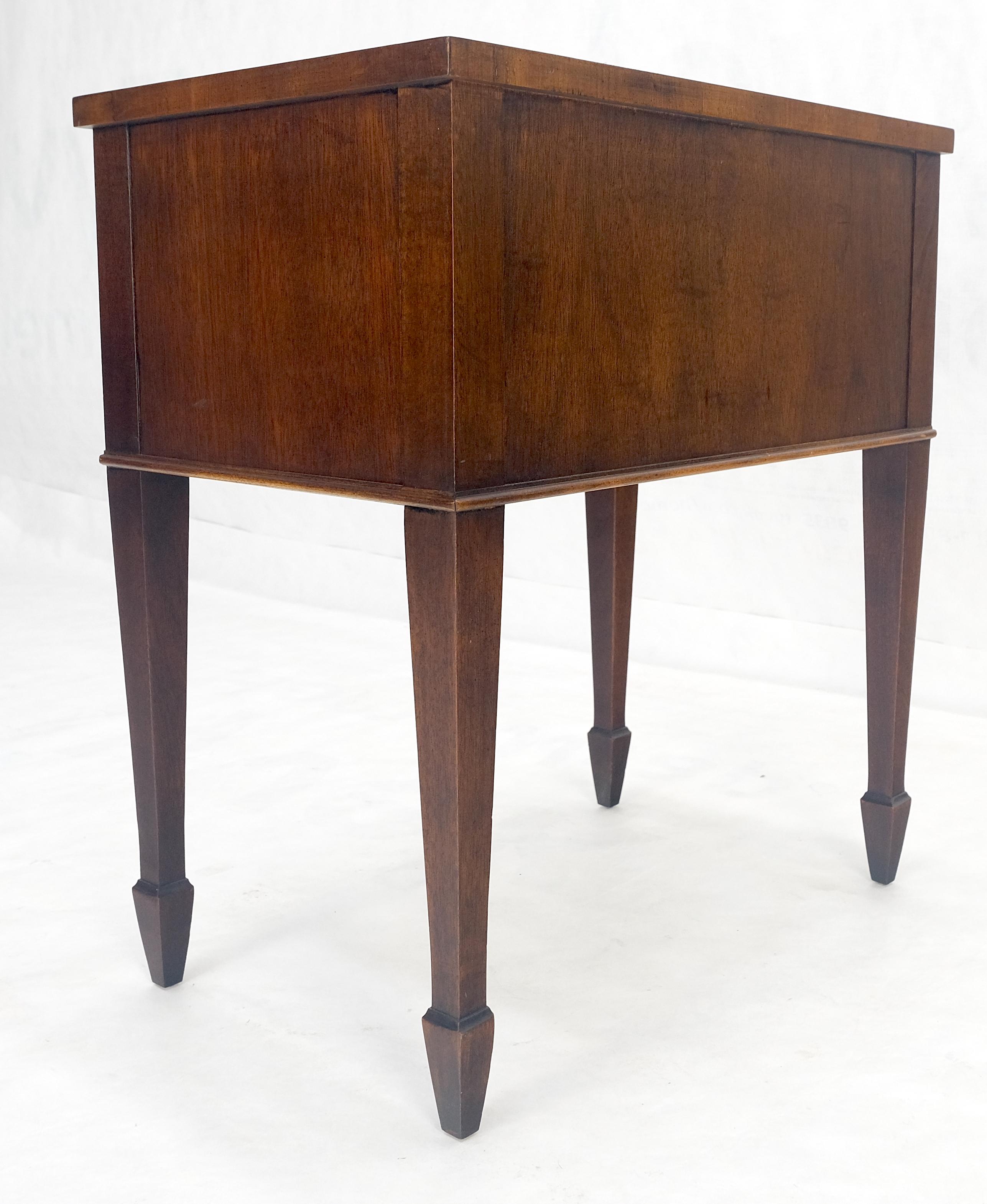 Crotch  Mahogany Wood Inlayed Narrow Two Drawers Federal Style Stand MINT! 10