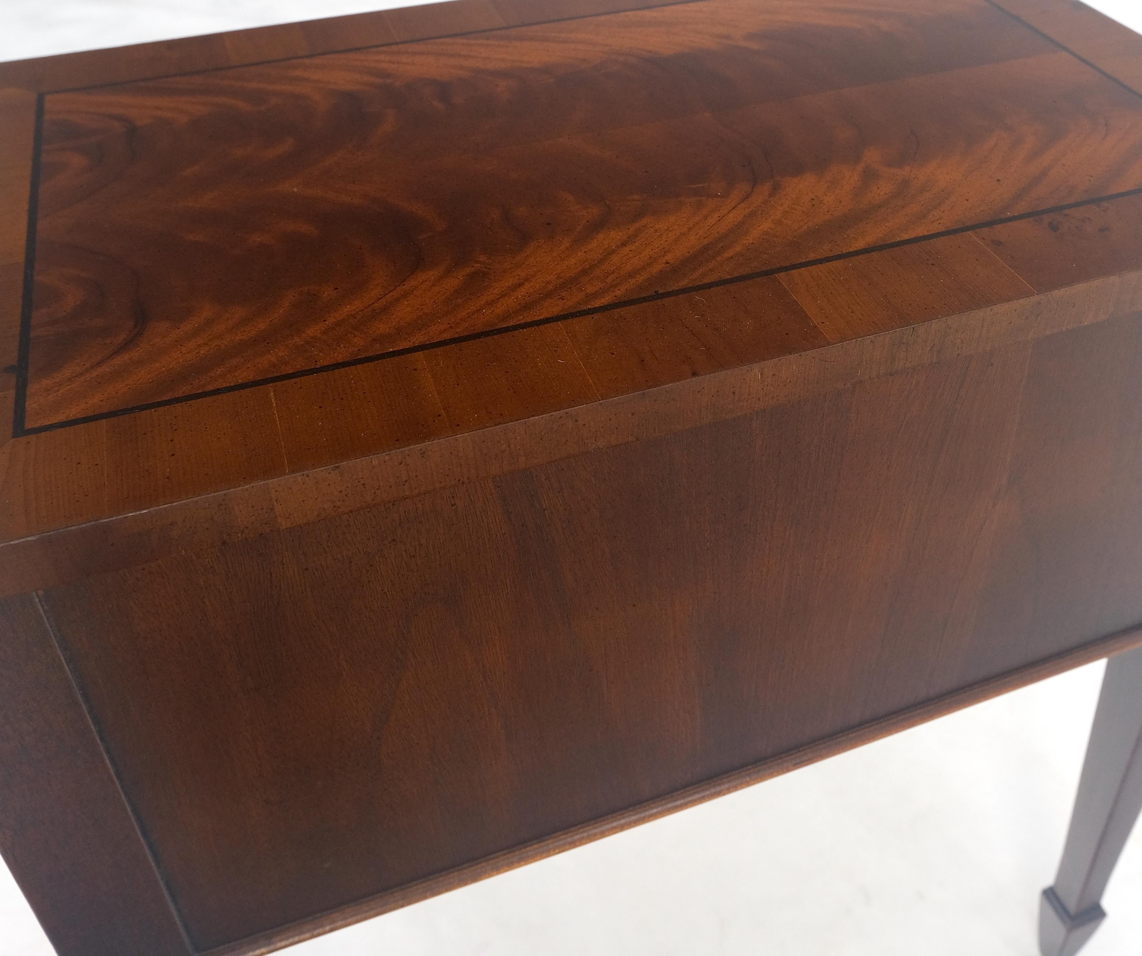 Crotch  Mahogany Wood Inlayed Narrow Two Drawers Federal Style Stand MINT! 2