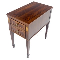Inguine  Stand in legno di mogano intarsiato a due cassetti in stile Feder MINT!