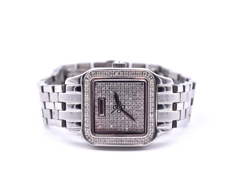 Croton Diamond Case and Dial Stainless Steel Ladies Watch, CR207775 at 1stDibs croton diamond