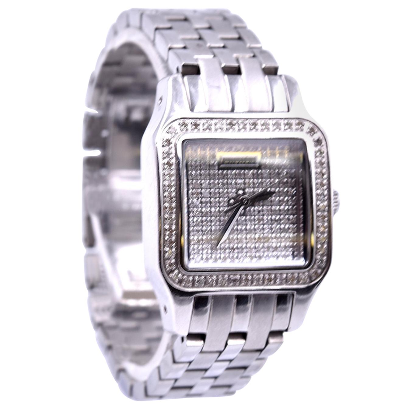 Croton Diamond Case and Dial Stainless Steel Ladies Watch, CR207775