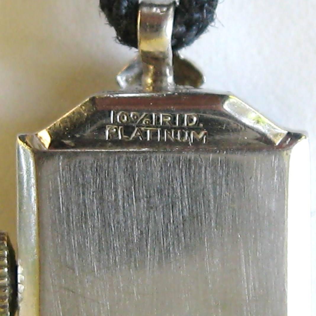Croton Damen-Platin-Diamant-Armbanduhr 1920er Jahre im Zustand „Gut“ im Angebot in Wallkill, NY