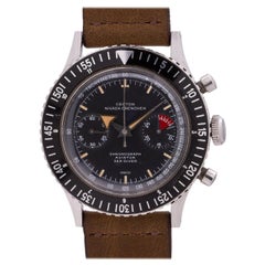 Vintage Croton Nivada Grenchen Chronomaster Aviator Sea Diver Manual Wristwatch, c1960s