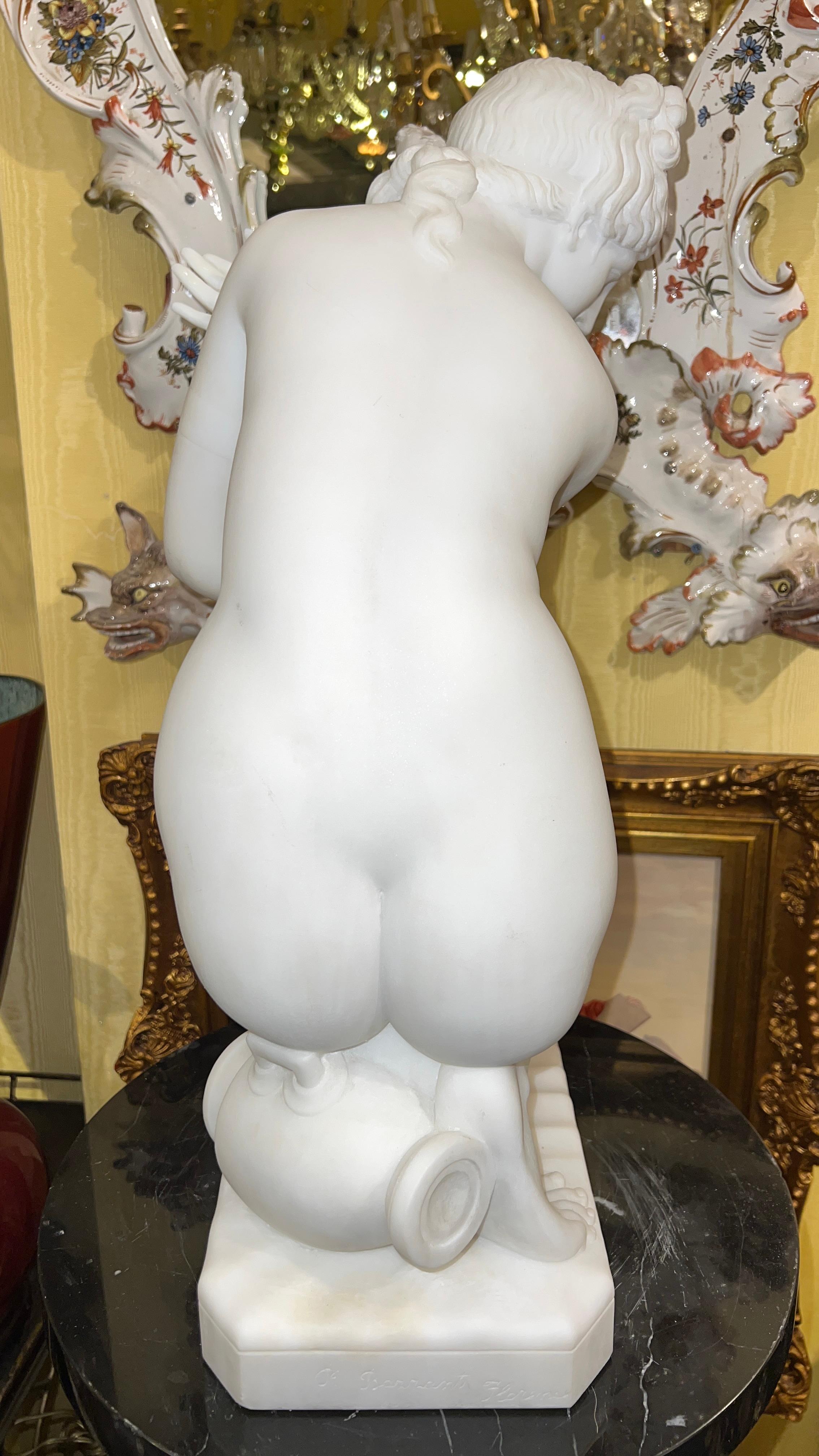 Sculpture italienne de Vénus en marbre blanc de Pietro Bazzanti en vente 1