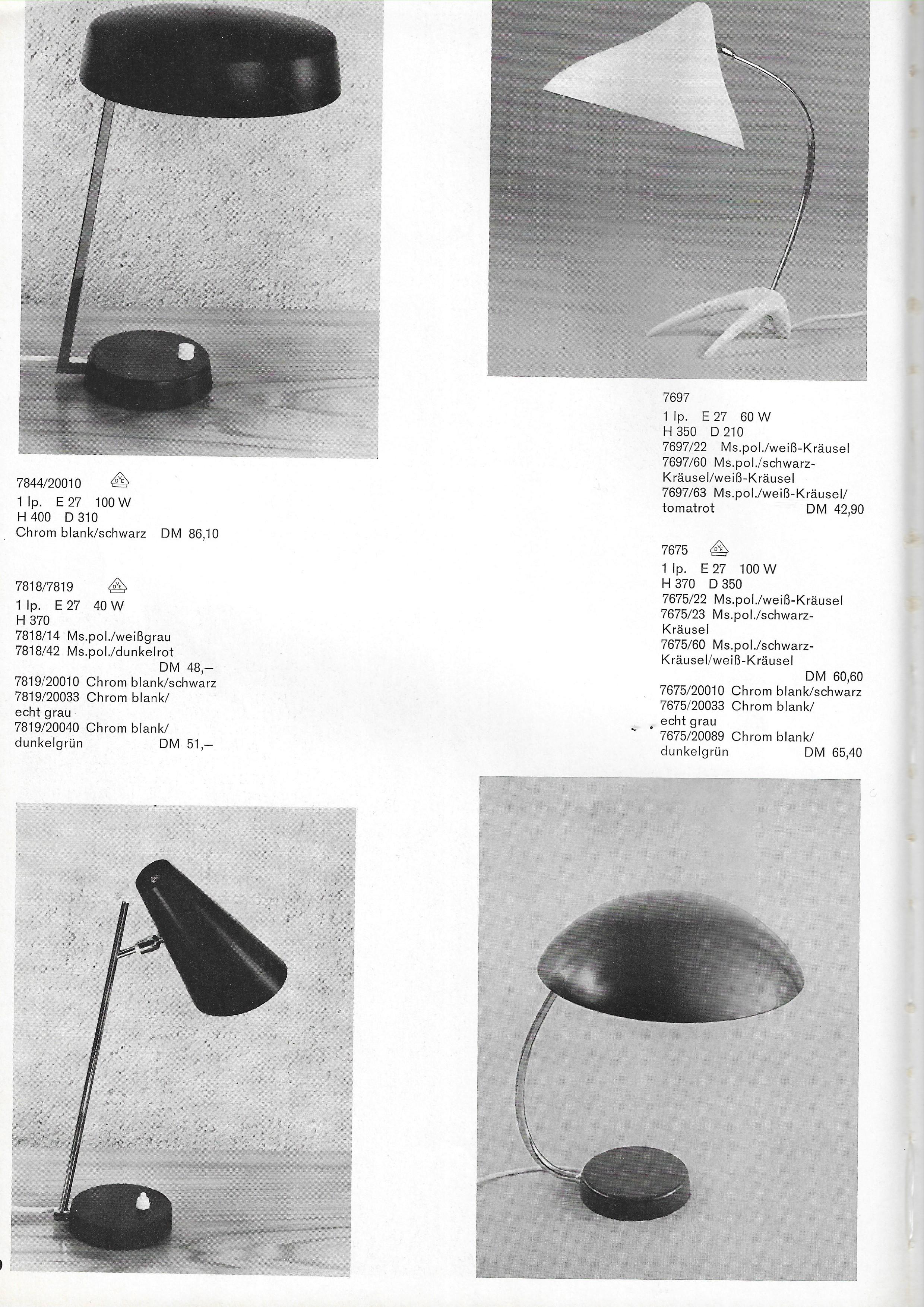 'Crowfoot' Desk Lamp by Karl-Heinz Kinsky, Cosack Leuchten For Sale 1