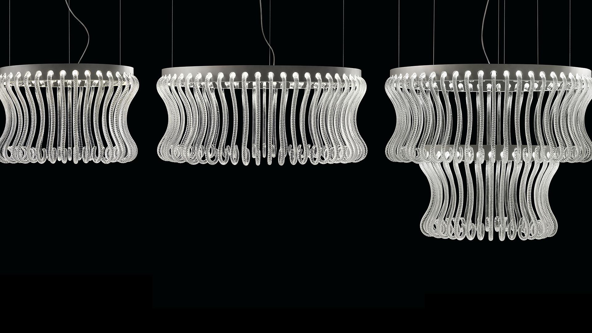 Italian Crown 7335 Suspension Lamp in Glass, by Brian Rasmussen from Barovier&Toso