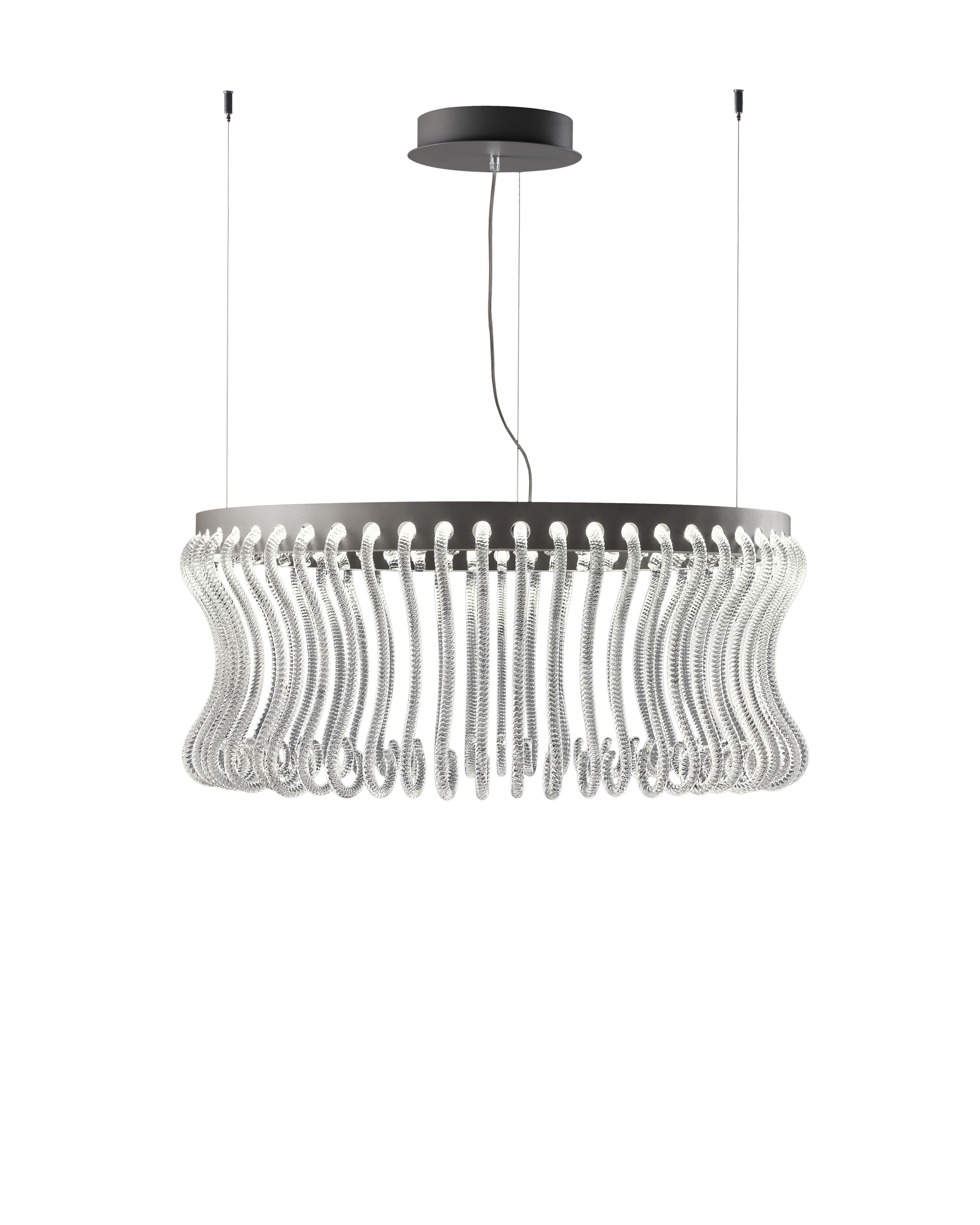 Crown 7337 Suspension Lamp in Glass, by Brian Rasmussen from 