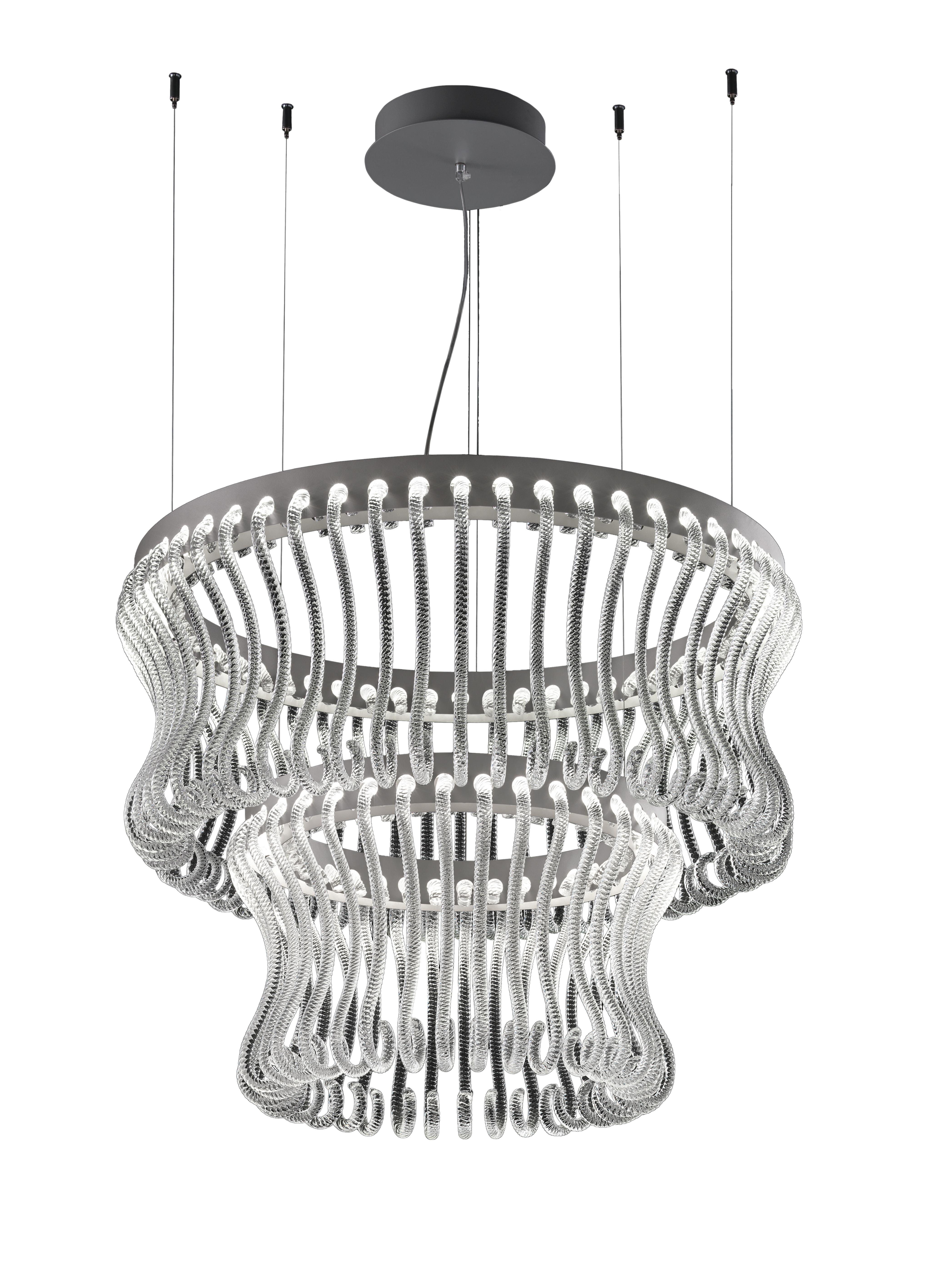 Crown 7337 Suspension Lamp in Glass, by Brian Rasmussen from Barovier&Toso