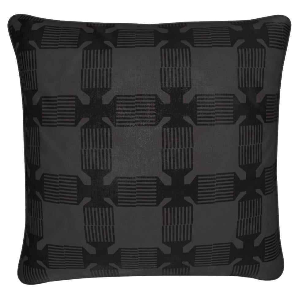 Crown Black Monarch Velvet Pillow