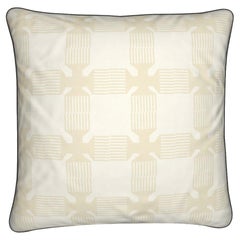 Crown Cream Monarch Velvet Pillow