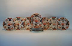 CROWN DERBY - Hand Painted Imari Porcelain Service - 33 Pieces - U.K. - C. 1825