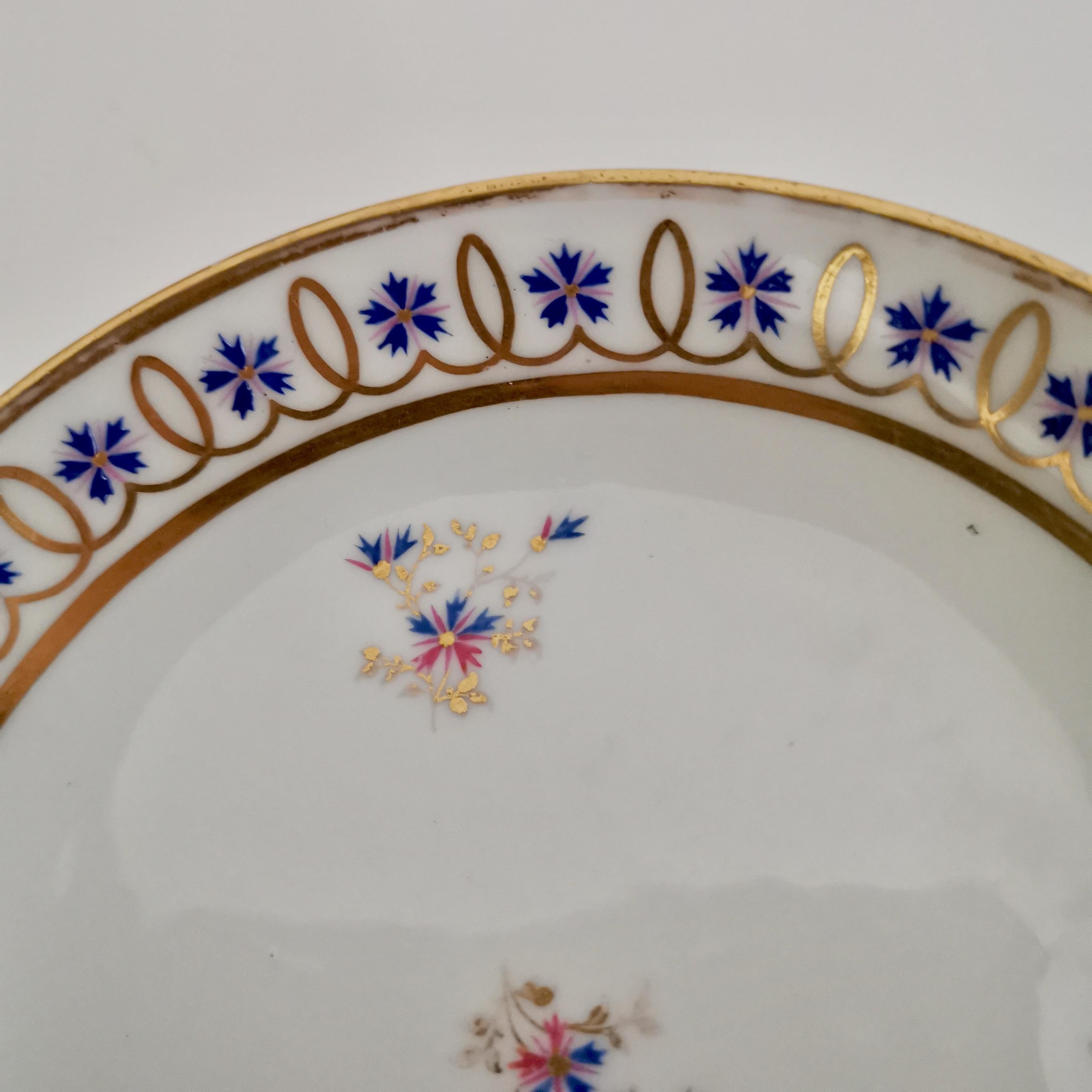 Crown Derby Porcelain Coffee Cup, White, Gilt with Blue Cornflowers, 1782-1790 4