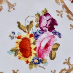 Bloor Derby Shell Dish, White, Floral Sprigs Moses Webster, Regency, 1820-1825