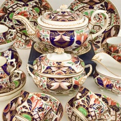Crown Derby Tea Service, "Japan" Imari Pattern, circa 1810