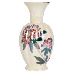 Vintage Crown Devon Fieldings Art Deco Floral Lustre Glazed Art Pottery Vase