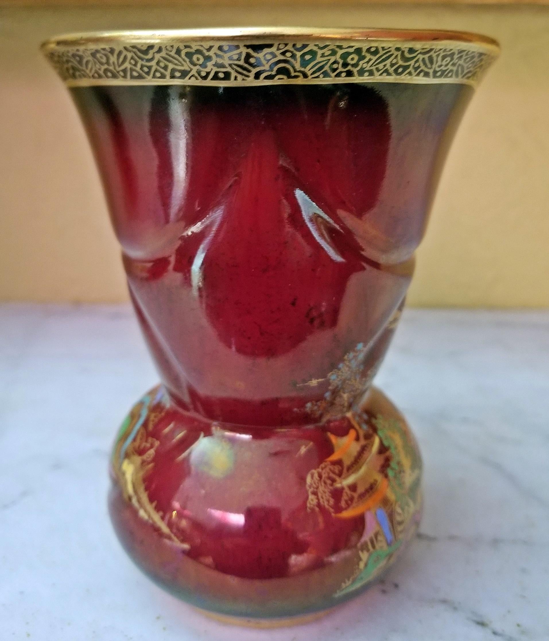 Art Deco Crown Devon Fieldings Rouge Royal Jug Temple Garden Pattern