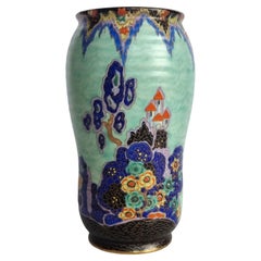 Crown Devon, Mattajade Fairyland Series by Enoch Boulton, Art Deco Vase