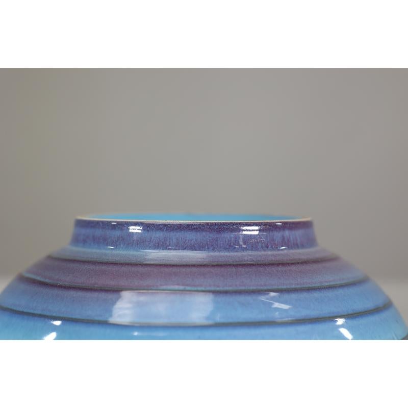 Crown Ducal. Arts & Crafts style bowl with a ground blue colour fading to lilac. For Sale 5