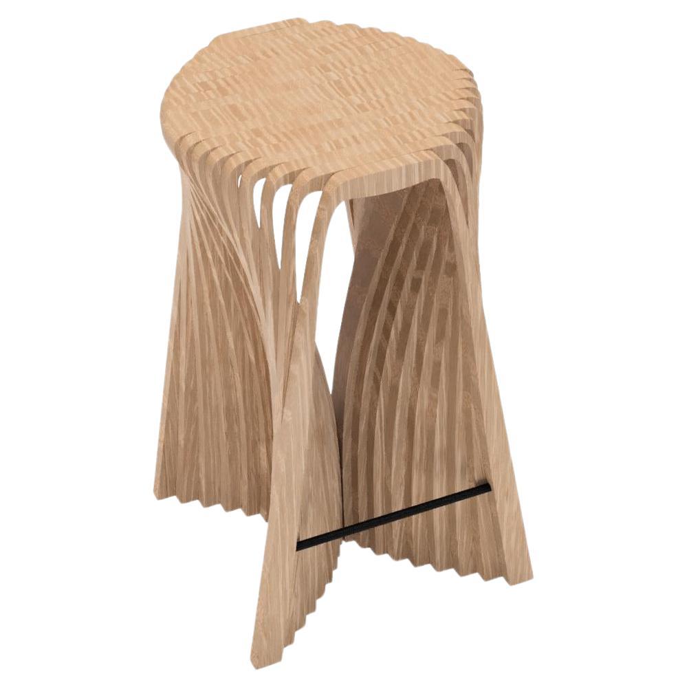 Wooden Stool 'crown', a Different Design For Sale