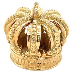 Breloque couronne en or