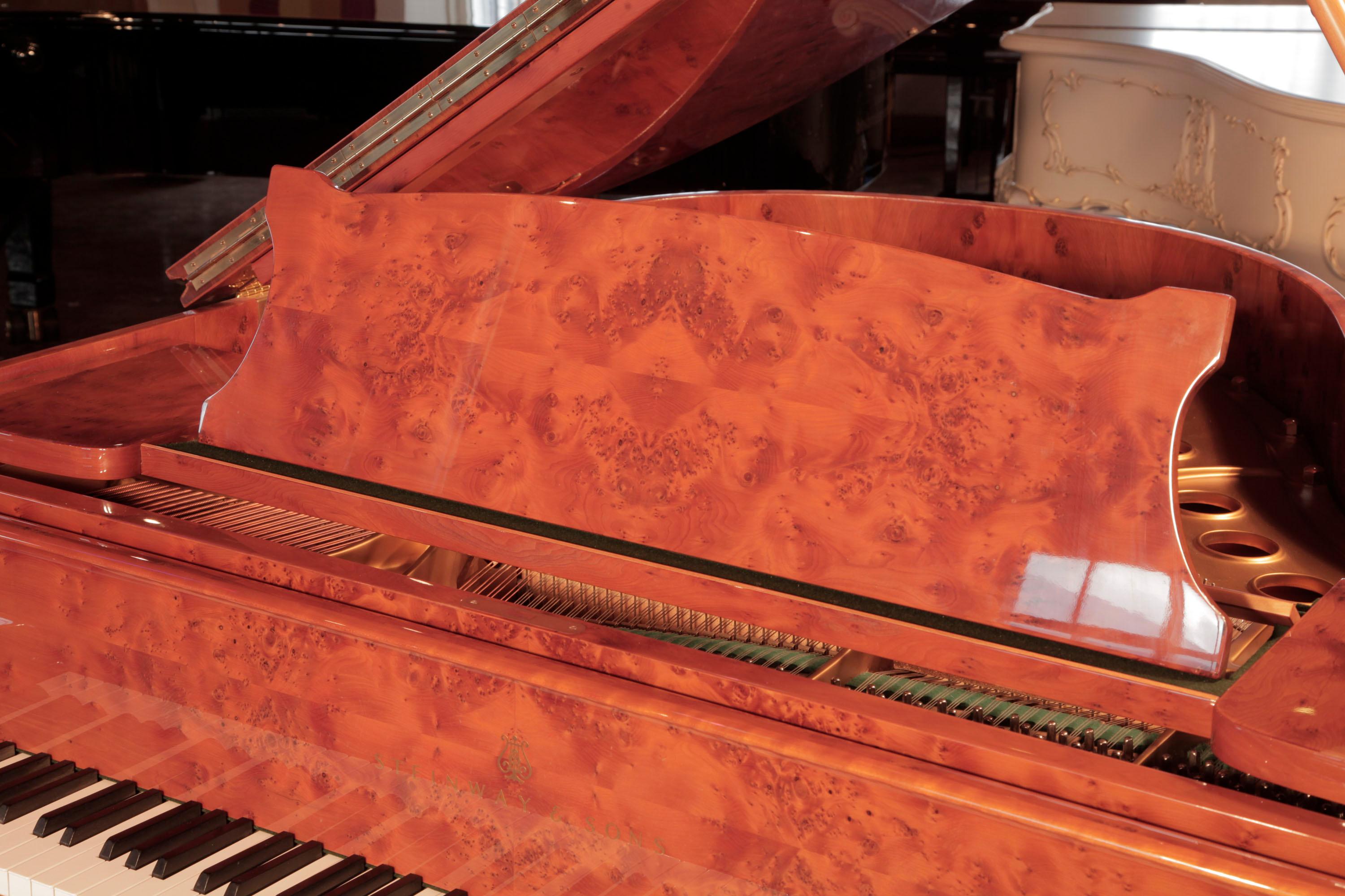 Crown Jewel Collection, 1991, Steinway Model S baby grand piano with a gloss yew case and spade legs.

The Steinway Crown Jewel Collection is an exclusive series of Steinway piano models that feature the highest quality veneers. The Steinway Crown