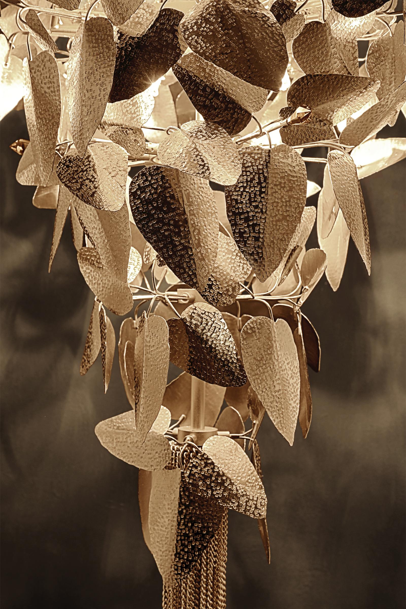 Lámpara de pie Crown Leaves con cristal de Swarovski en venta 2