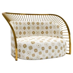 Chaise longue Crown avec garnitures métalliques