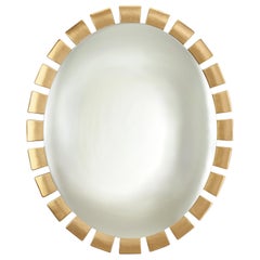 Crown Mirror in Gold Leaf or Silver Leaf