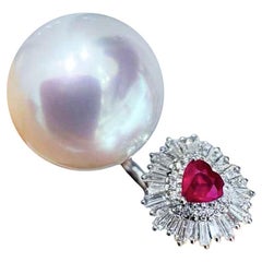 【Crown Radiance】Crown of Heart Aurora South Sea Pearl Ring