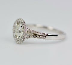 Crown of Light 14 Karat White Gold Round Double Halo Engagement Ring