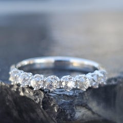 Crown of Light .77ct Diamond Wedding Band Ring Platinum Custom Made sz 6.75