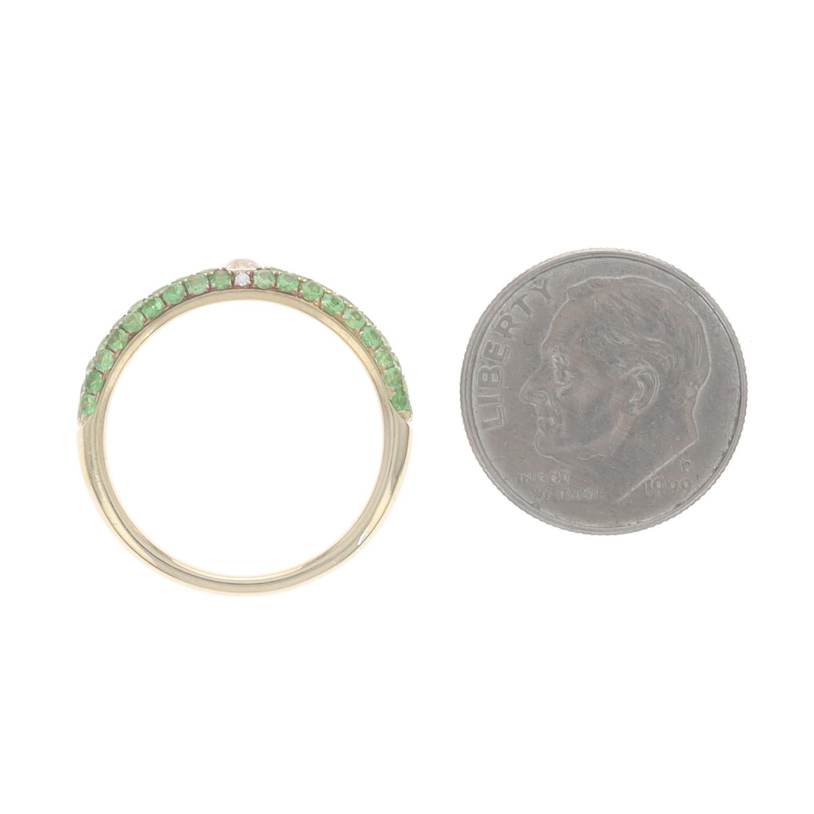 Crown of Light Anello impilabile con granato e diamante in oro giallo 14k da 0,75 ct. in vendita 1