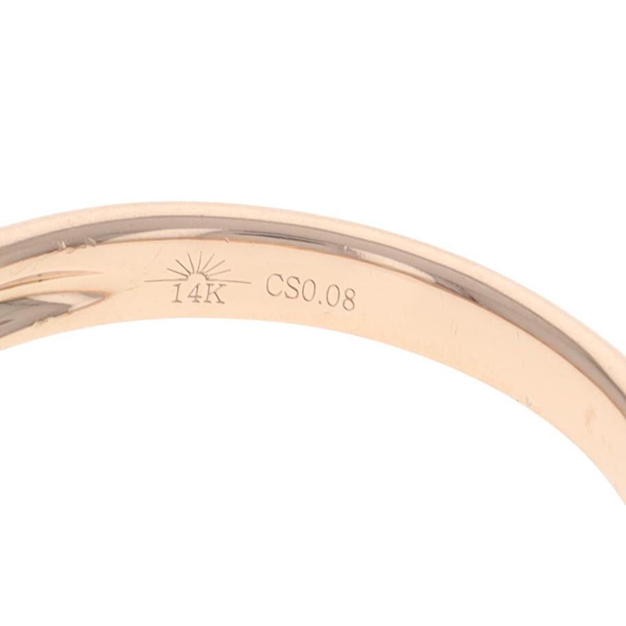 Crown of Light Anello impilabile con diamante e zaffiro in oro rosa 14k da 0,96 ct. in vendita 2