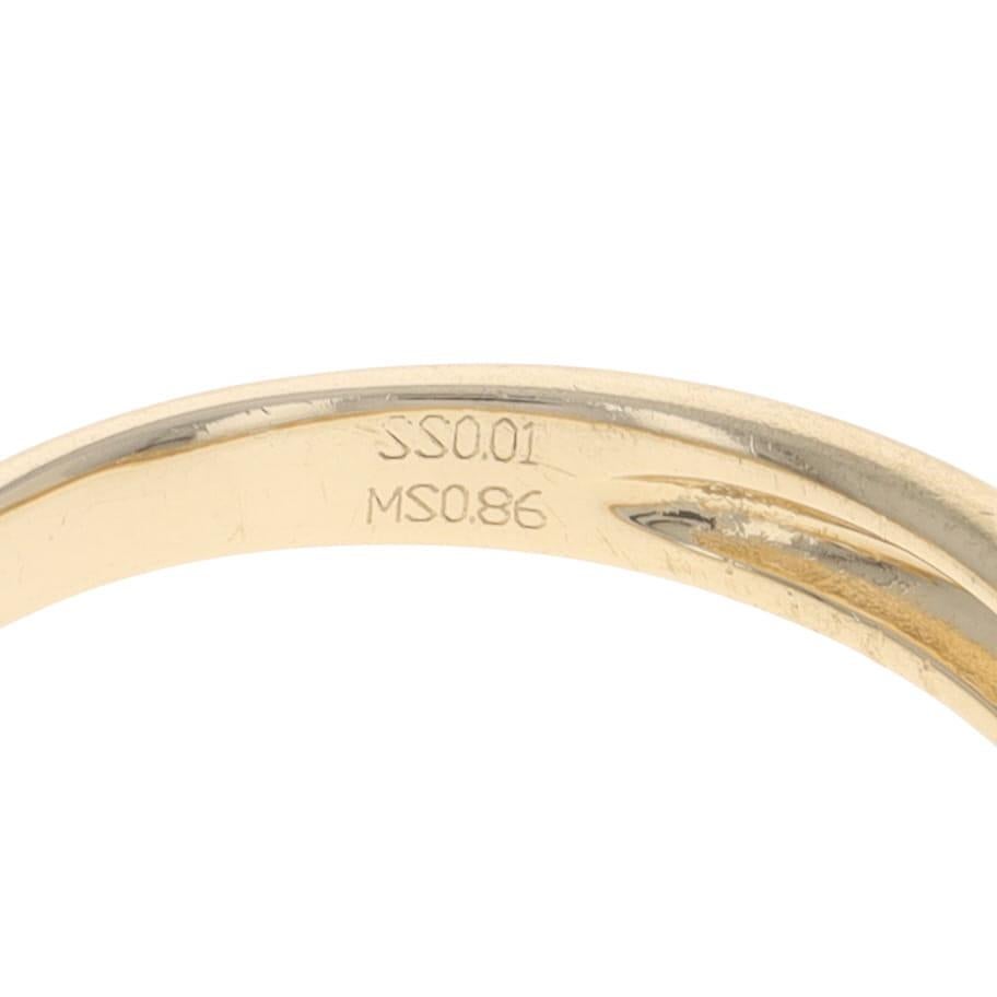 Crown of Light Anello impilabile con diamante e zaffiro in oro giallo 14k da 0,95 ct. in vendita 2