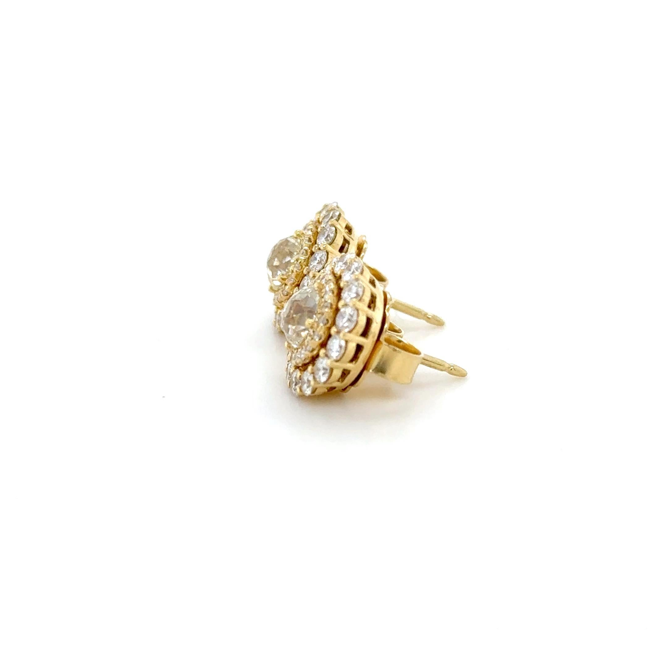 Contemporain Boucles d'oreilles convertibles Crown of Light avec diamants taillés en vente
