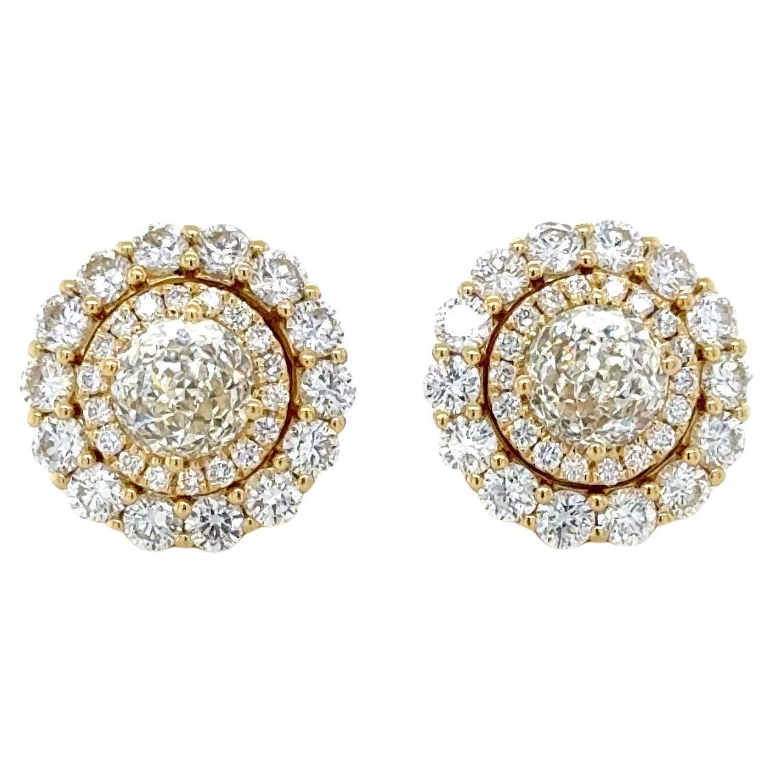 Pendientes convertibles de diamantes talla Crown of Light