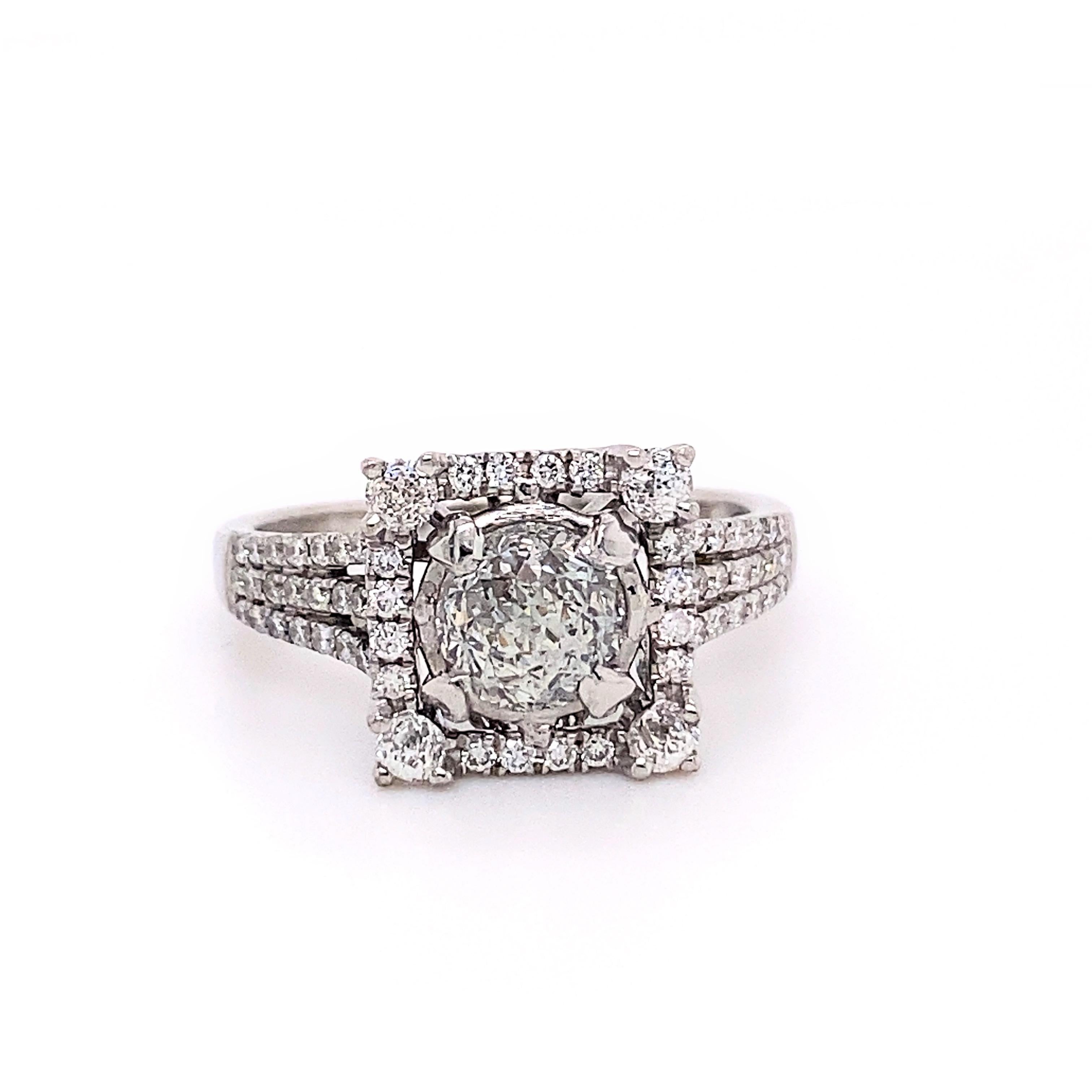 Crown of Light Diamond 1.86 Tcw Engagement Ring 14kt White Gold 4