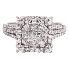 Crown of Light Diamond 1.86 Tcw Engagement Ring 14kt White Gold