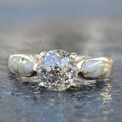 Crown of Light Diamond 2.03ct Engagement Ring Kabana Gold in Quartz 14k sz 8