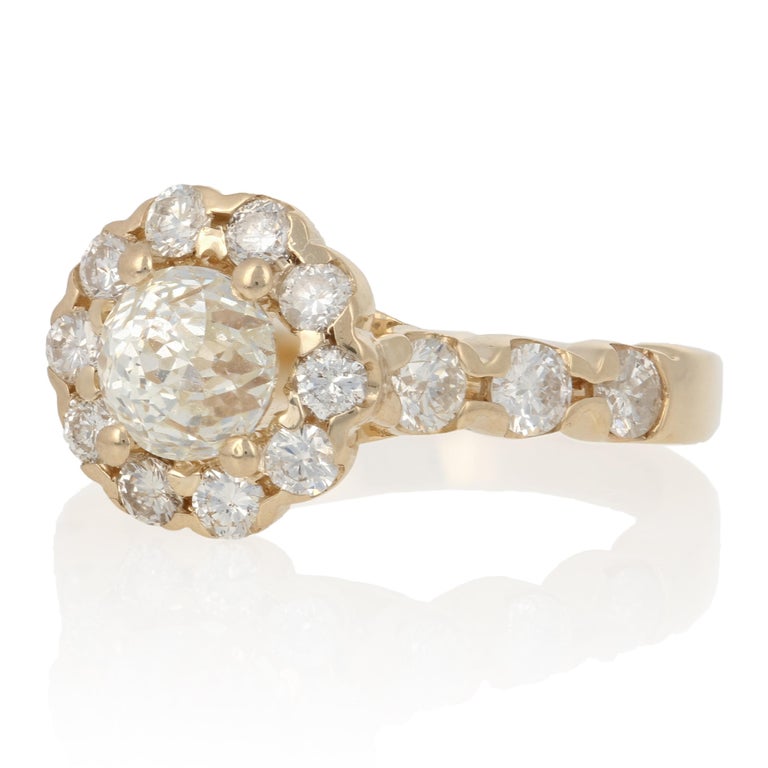 Crown of Light Diamond Engagement Ring Yellow Gold, 14k Crown Light 2