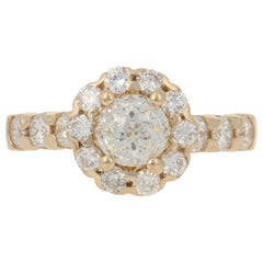 Crown of Light Diamond Engagement Ring Yellow Gold, 14k Crown Light 2.27ctw Halo
