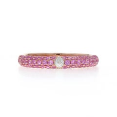 Crown of Light Diamond Sapphire Band - Rose Gold 14k Crown of Light .95ctw Ring