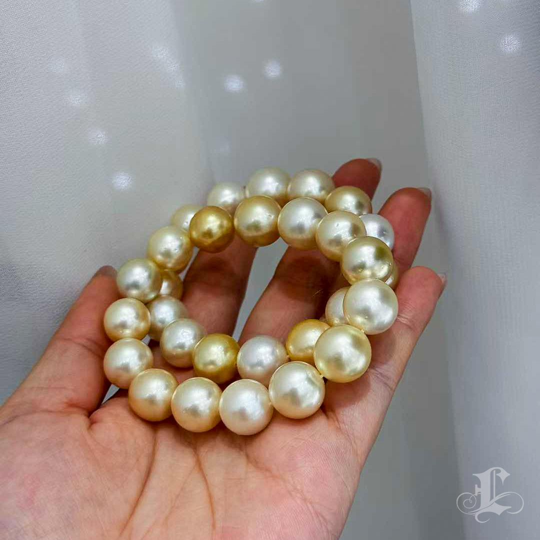 【Crown Radiance】 South Sea Golden Pearl Bracelet For Sale 5