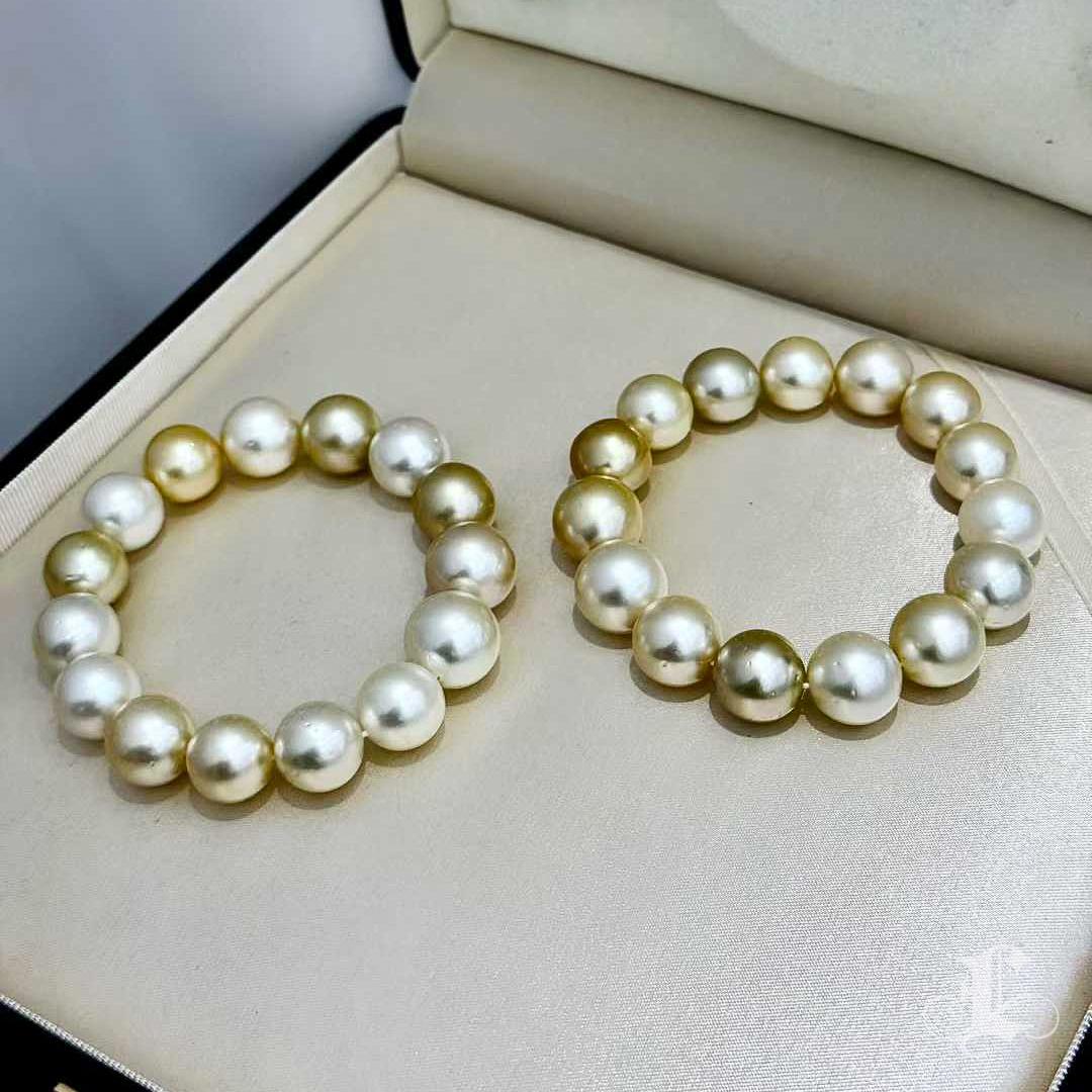 Women's 【Crown Radiance】 South Sea Golden Pearl Bracelet For Sale