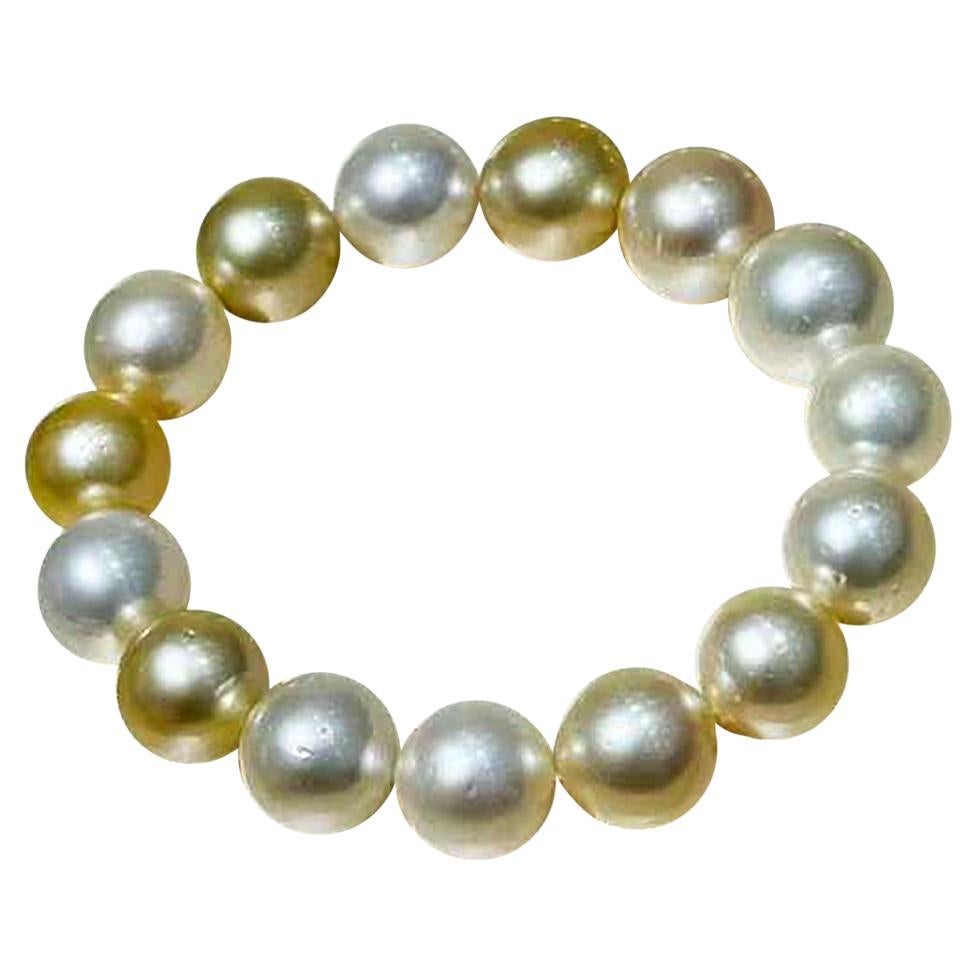【Crown Radiance】 South Sea Golden Pearl Bracelet For Sale