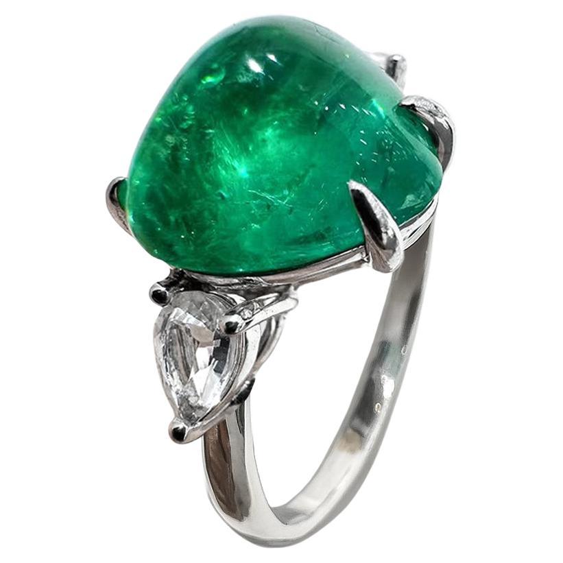 Anello con smeraldo certificato AGL - 3,85 ct.