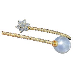 【Crown Radiance】Aurora South Sea Pearl & Diamond Elastic Bangle
