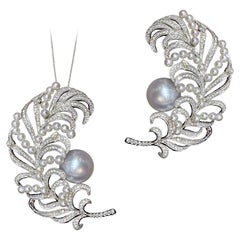 【Crown Radiance】Aurora South Sea Pearl Transformable Brooch Pendant
