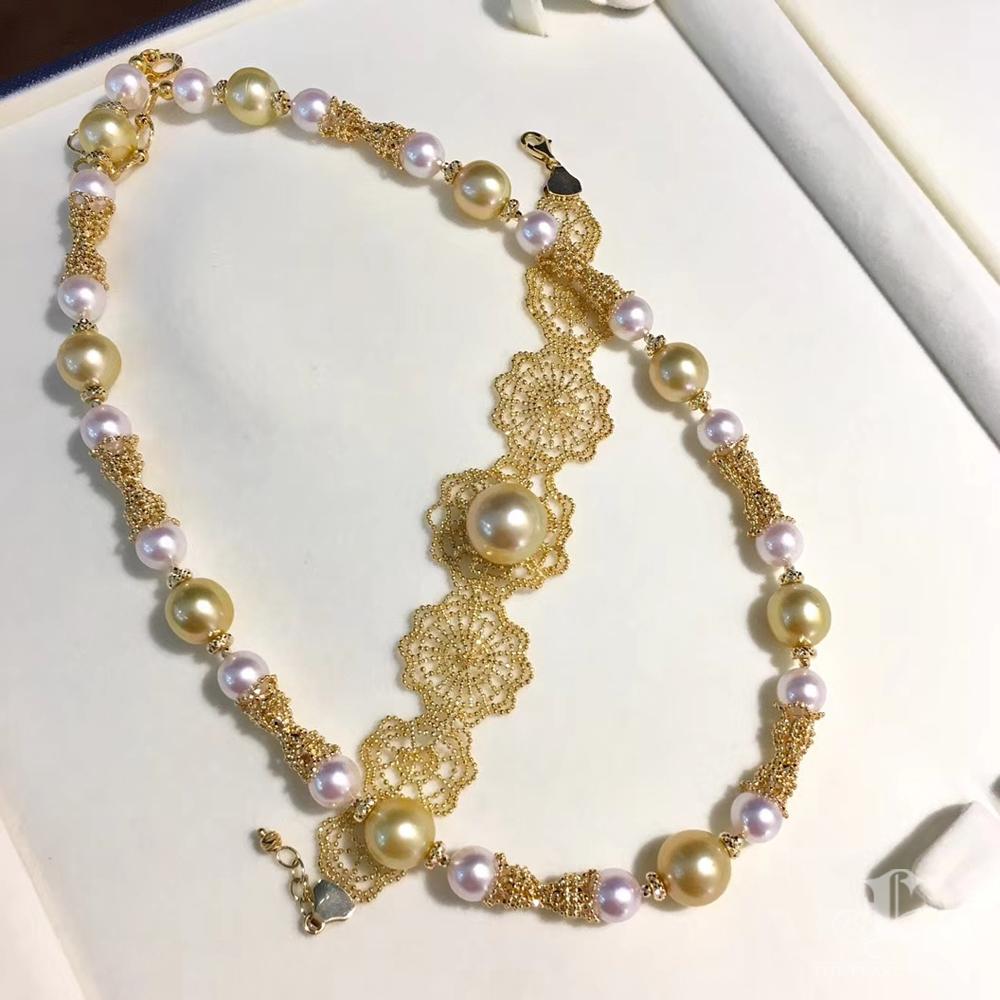 【Crown Radiance】Aurora Weave Südsee Perlenarmband im Angebot 4